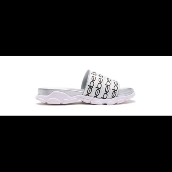 BEBE LOGO SLIDE SANDALS - Picture 2 of 12